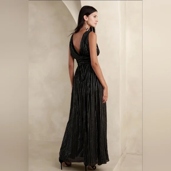 banana republic gold maxi dress Spotlight Black Vip Luxe Sequin Backless Mermaid Fishtail Dress – Nazz  Collection